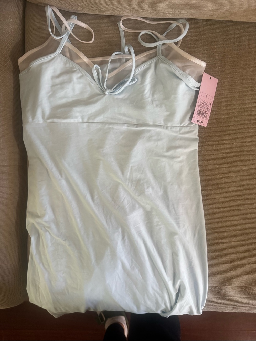 Target Pale Blue Satin-Trim Slip Nightdress